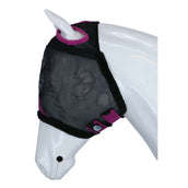 Weatherbeeta Maschera per Mosche Comfitec Deluxe Durable Mesh Nero/Viola