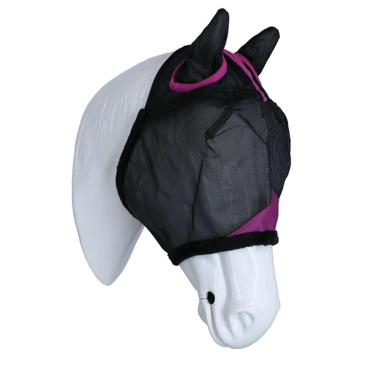 Weatherbeeta Maschera per Mosche Comfitec Deluxe Durable Mesh Nero/Viola