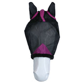Weatherbeeta Maschera per Mosche Comfitec Deluxe Durable Mesh Nero/Viola