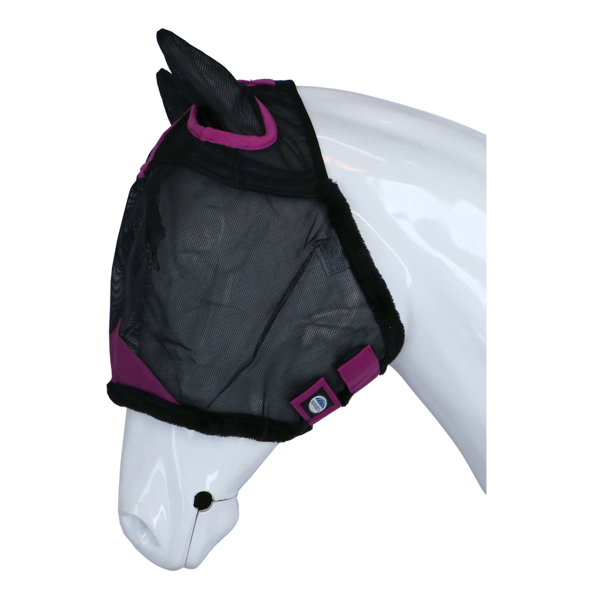 Weatherbeeta Maschera per Mosche Comfitec Deluxe Durable Mesh Nero/Viola