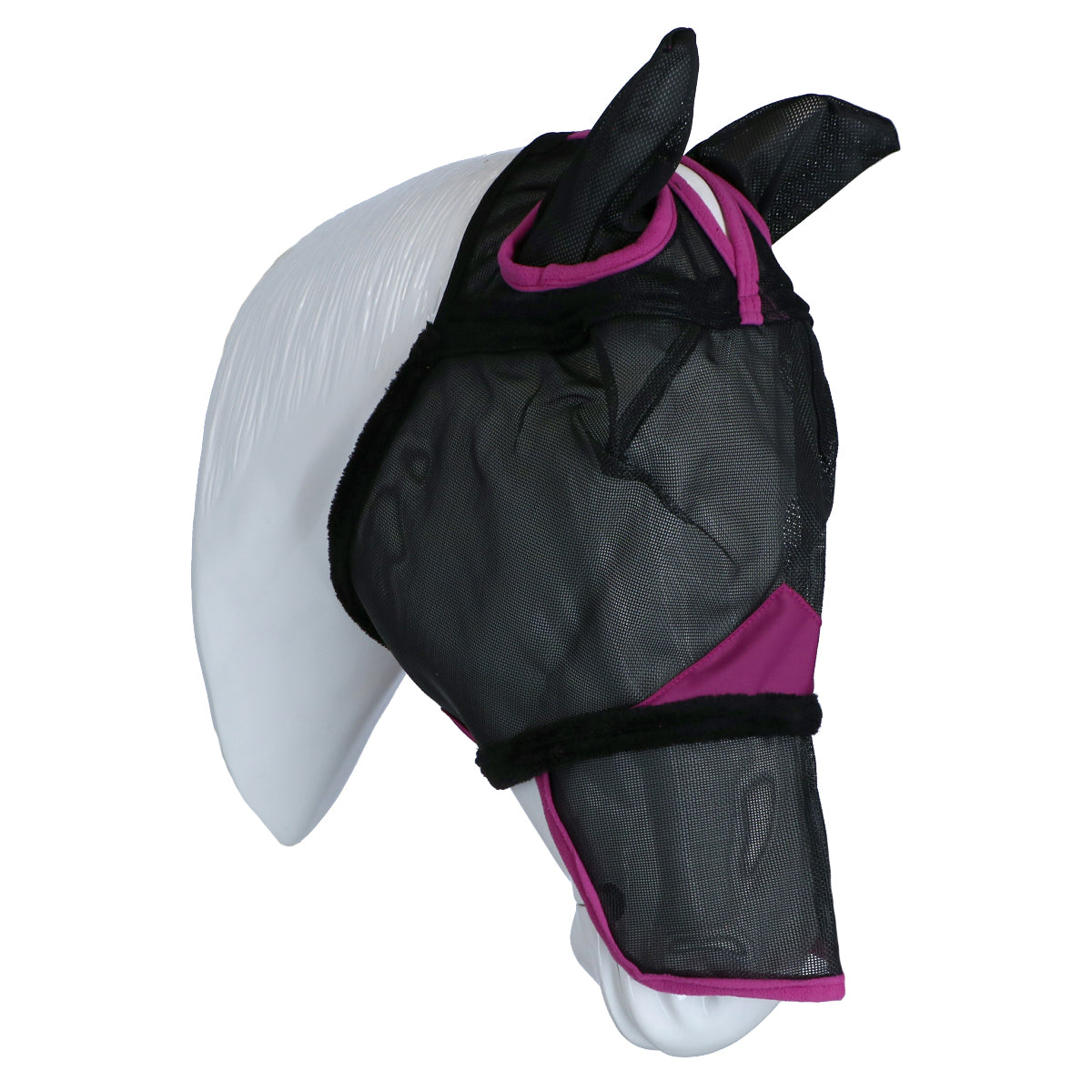 Weatherbeeta Maschera per Mosche Comfitec Deluxe Durable Mesh Nero/Viola