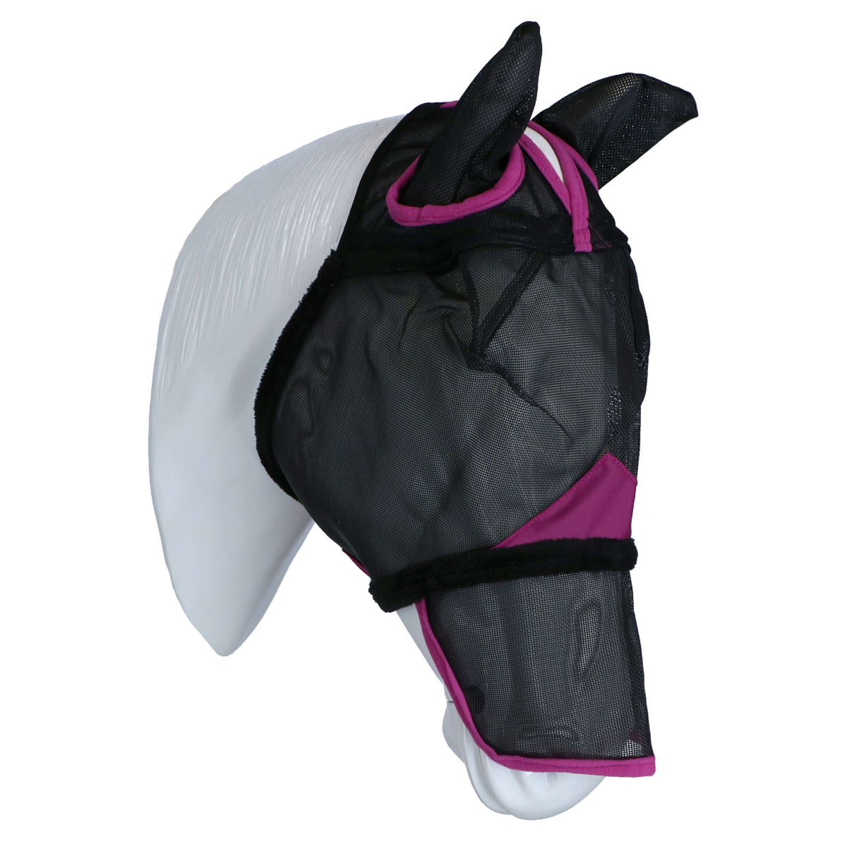 Weatherbeeta Maschera per Mosche Comfitec Deluxe Durable Mesh Nero/Viola