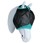 Weatherbeeta Maschera per Mosche Comfitec Deluxe Fine Mesh Nero/Turchese
