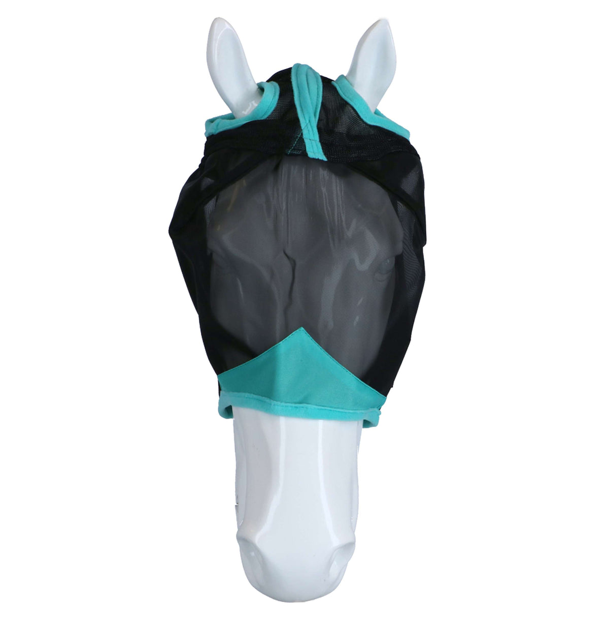Weatherbeeta Maschera per Mosche Comfitec Deluxe Fine Mesh Nero/Turchese