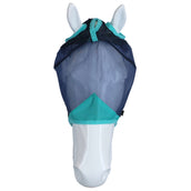 Weatherbeeta Maschera per Mosche Comfitec Deluxe Fine Mesh Blu marino/turchese