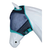 Weatherbeeta Maschera per Mosche Comfitec Deluxe Fine Mesh Blu marino/turchese