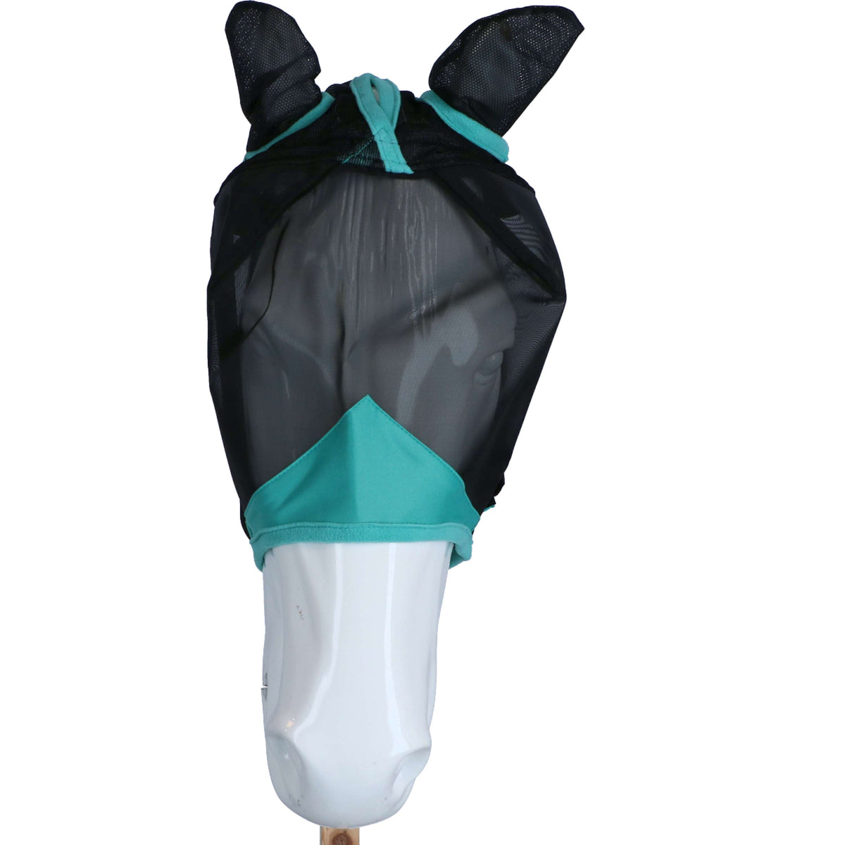 Weatherbeeta Maschera per Mosche Comfitec Deluxe Fine Mesh Nero/Turchese