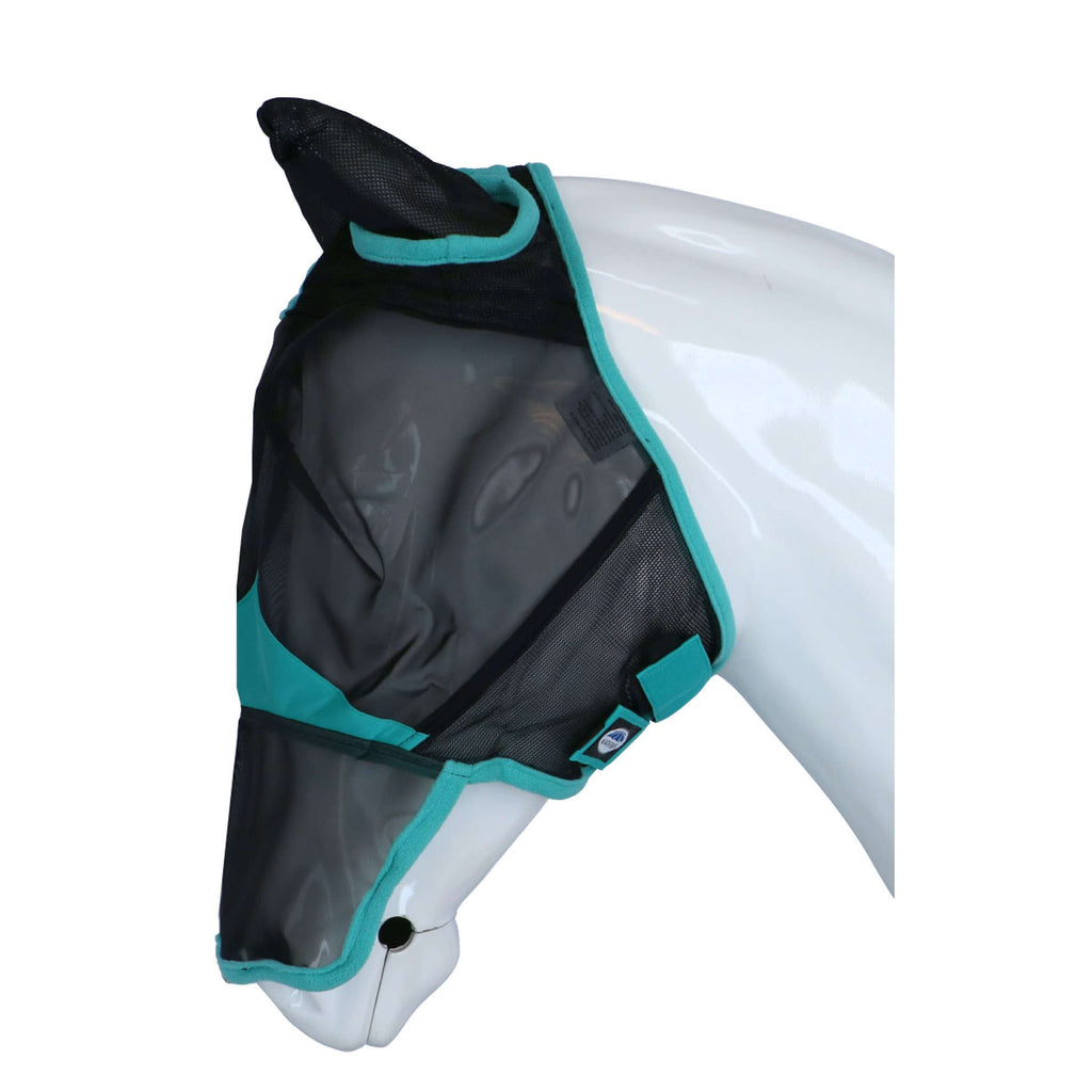 WeatherBeeta Maschera per Mosche ComFiTec Deluxe Fine Mesh Nero/Turchese