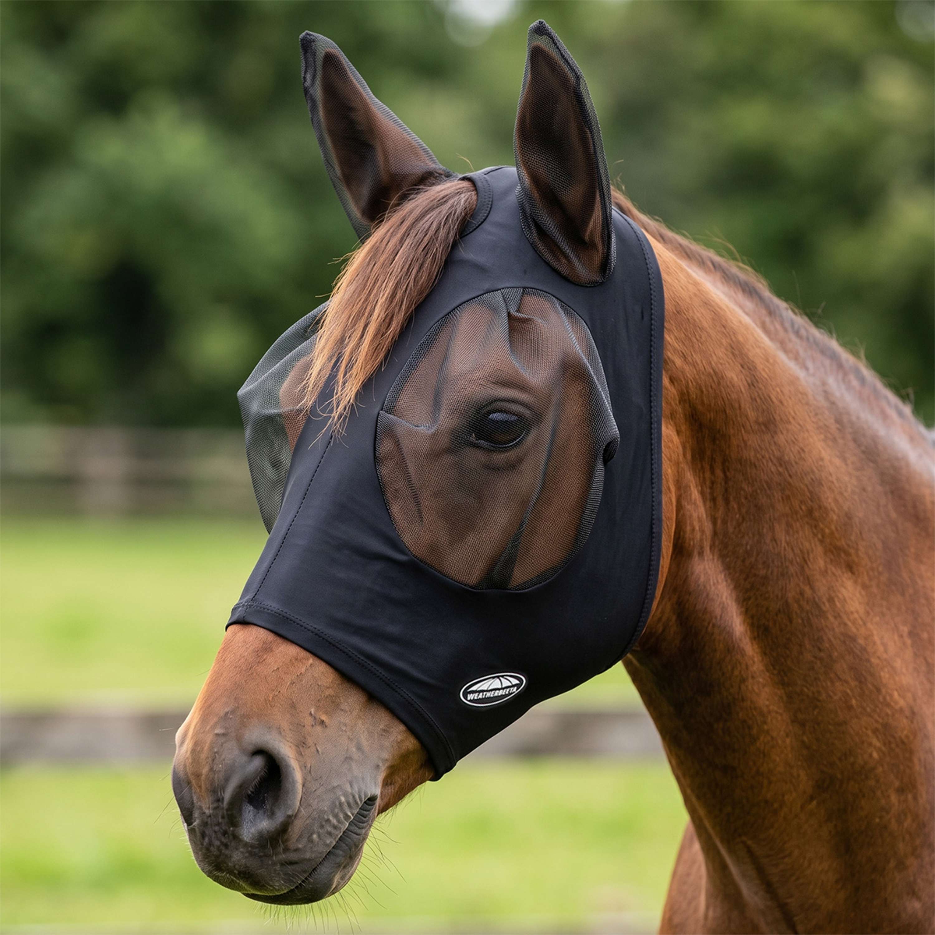 WeatherBeeta Maschera per Mosche Deluxe Stretch Bug Nero