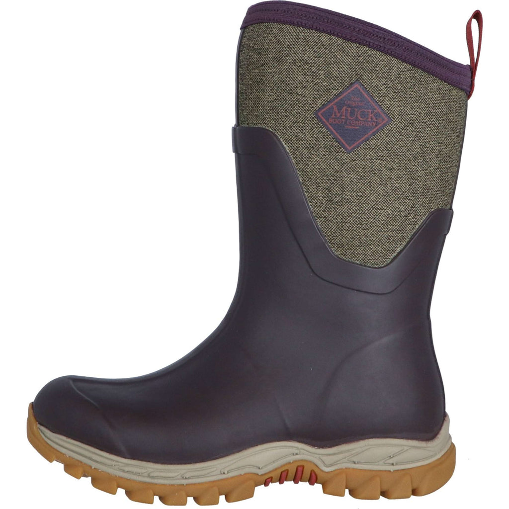 Muck Boot Arctic Sport II metà Donne Bordeaux/Tweed
