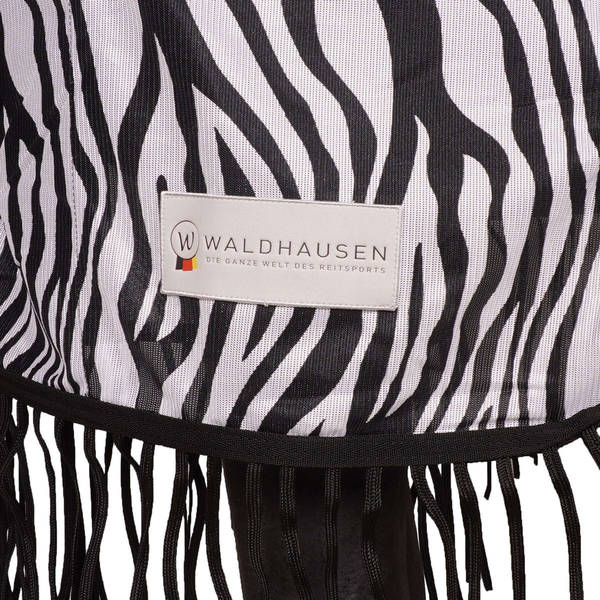 Waldhausen Coperta da equitazione anti-mosche Zebra con Frange Zebra