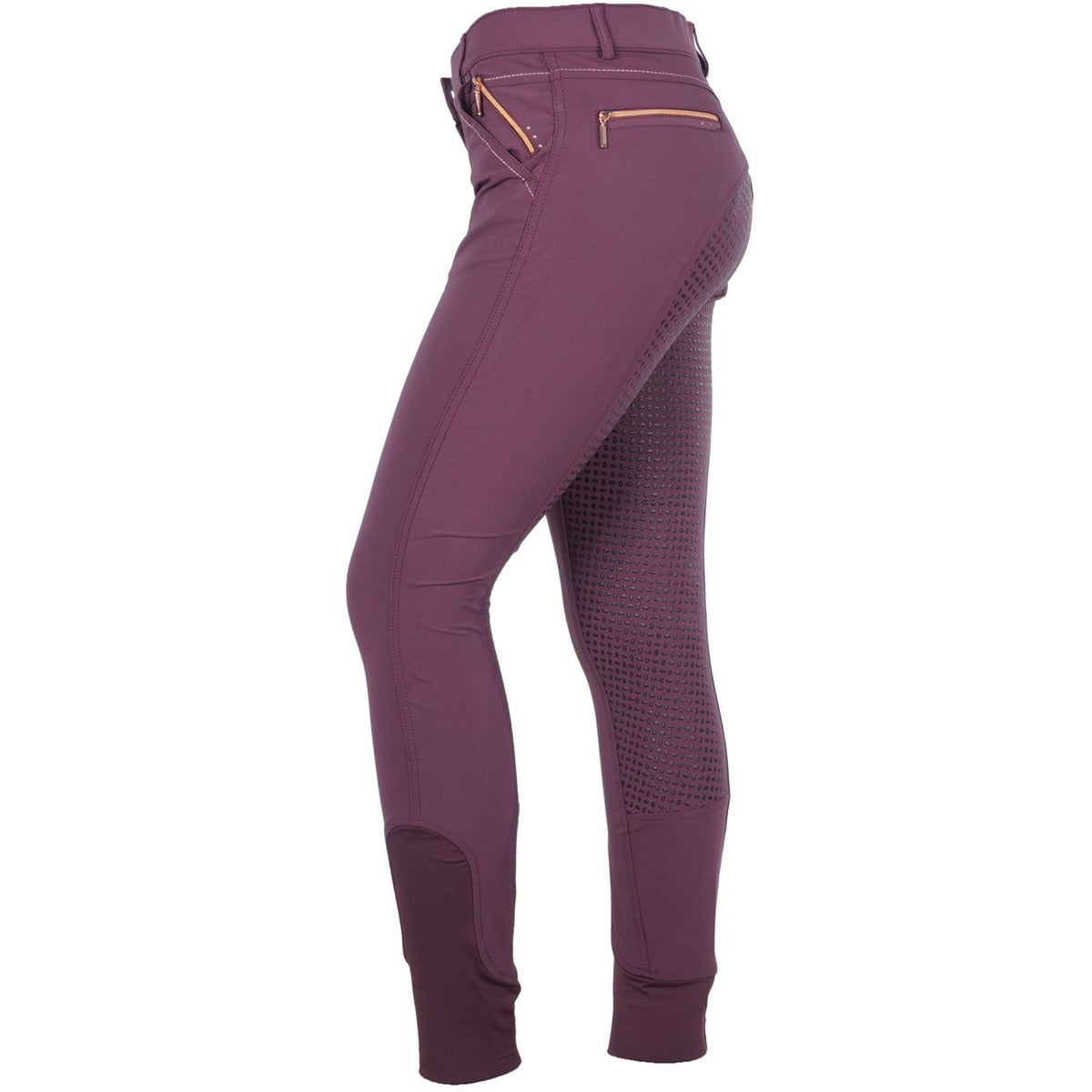 Harry's Horse Pantaloni da Equitazione Denici Cavalli Maroon Full Grip Bordeaux