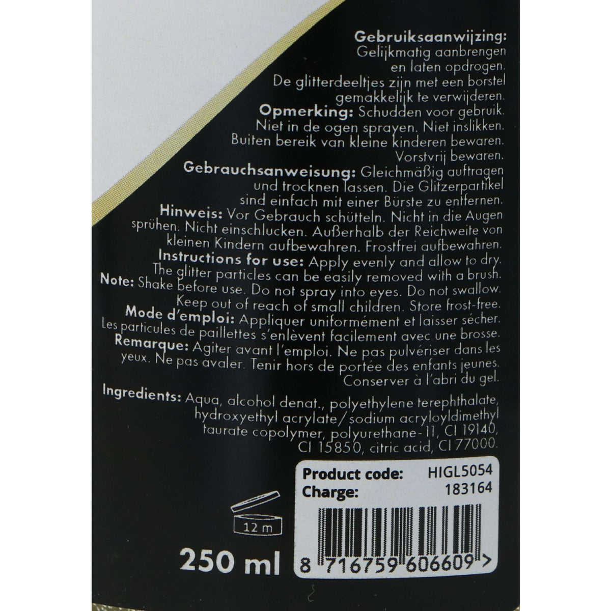 Excellent Spray Glitterato Hi Gloss Oro