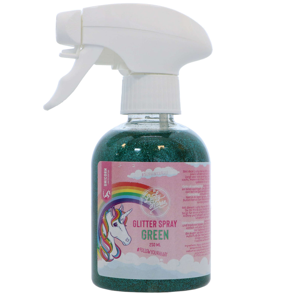 Lucky Horse Spray Glitterato Unicorn Turchese