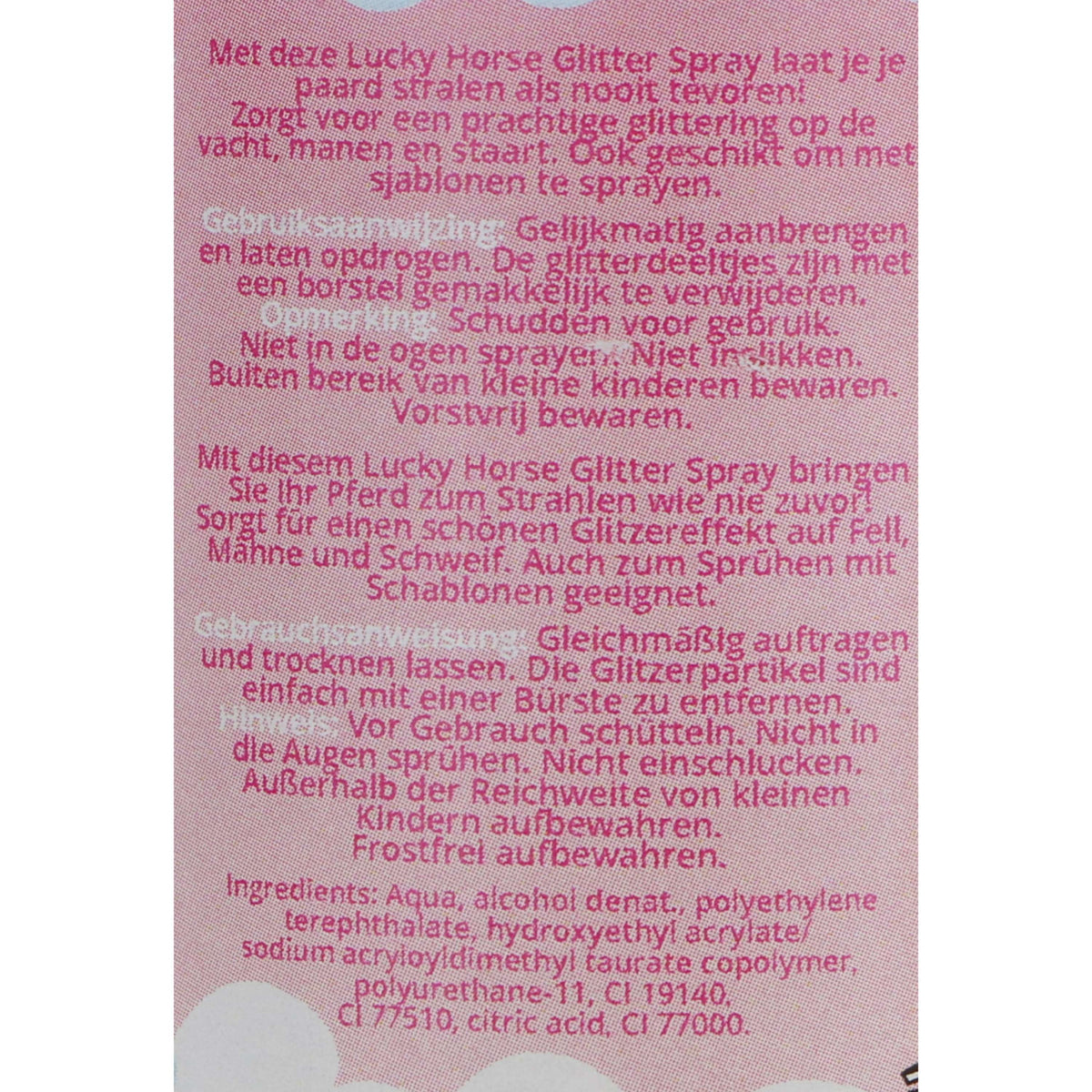 Lucky Horse Spray Glitterato Unicorn Turchese
