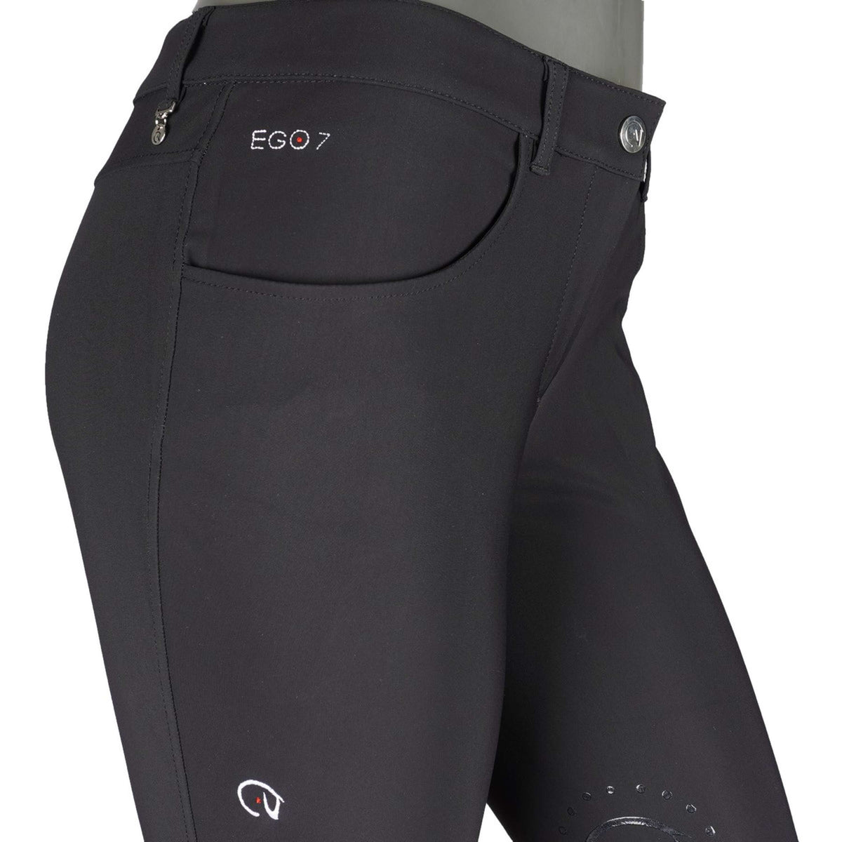 Ego7 Pantaloni da Equitazione Jumping VB Nero