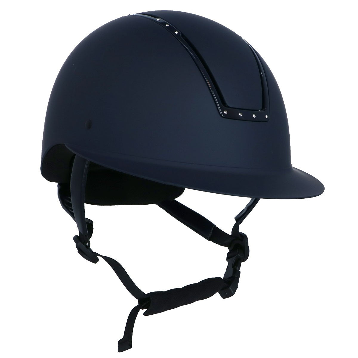 HKM Casco da equitazione Lady Shield Diamond Blu scuro