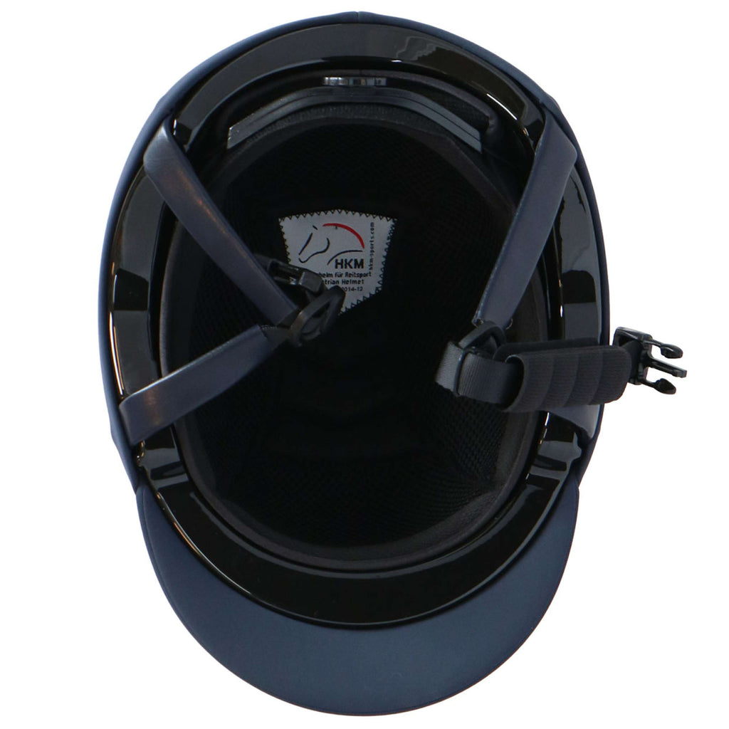 HKM Casco da equitazione Carbon Professional Blu scuro