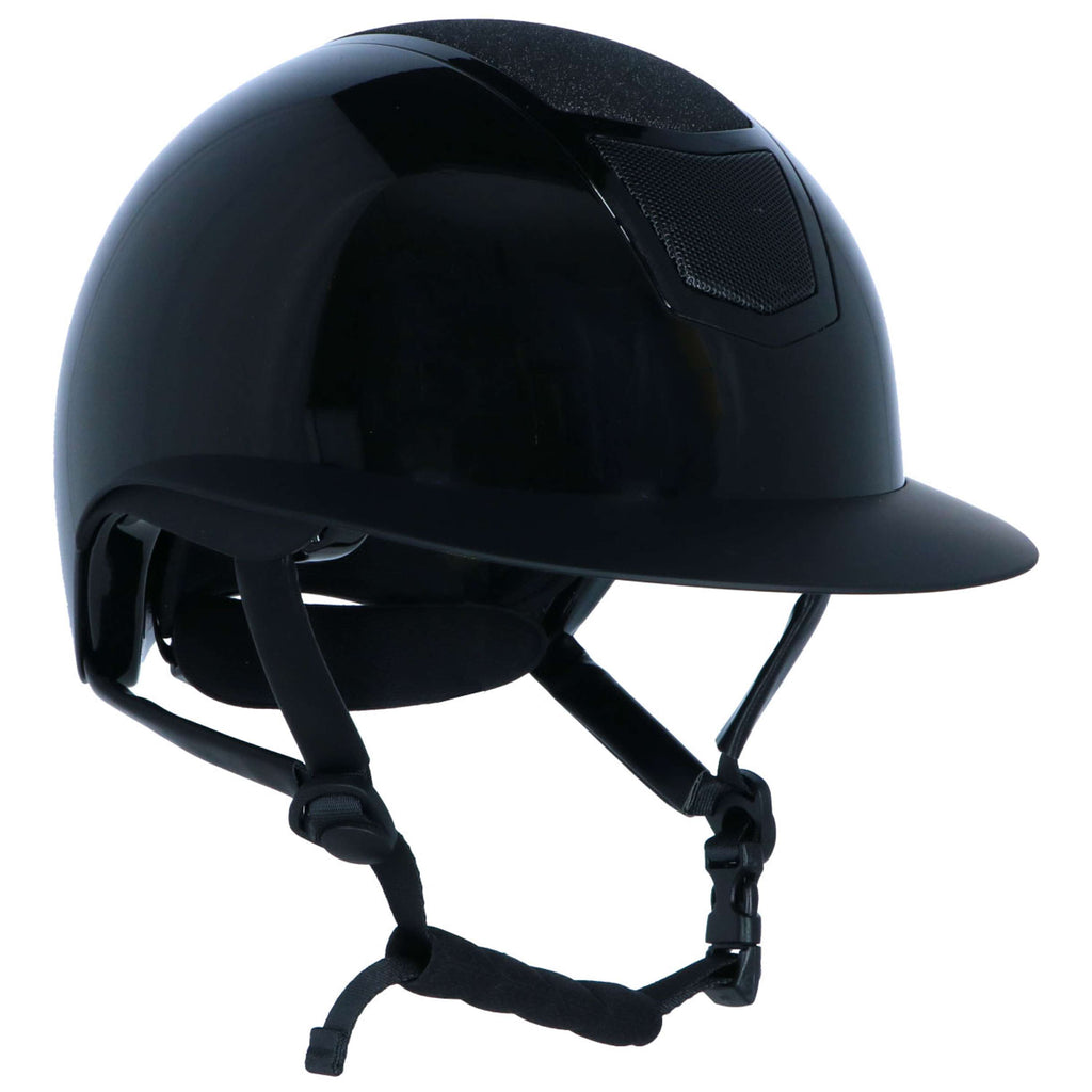 HKM Casco da equitazione Shiny Diamond Nero