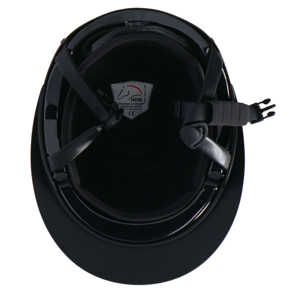 HKM Casco da equitazione Shiny Diamond Nero