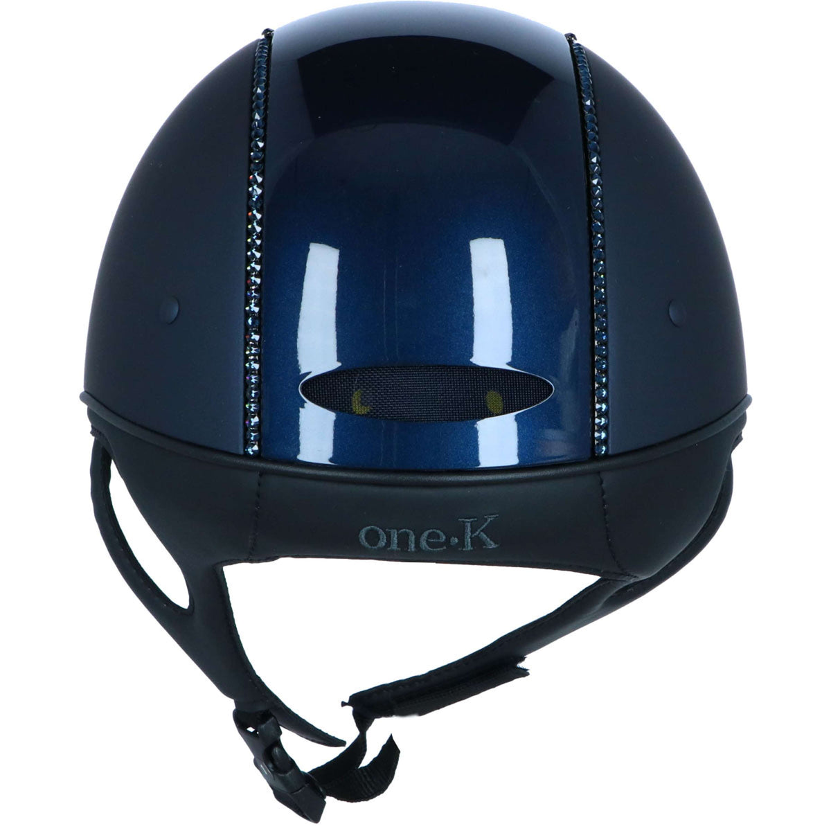 OneK Casco da equitazione Mips Defender Matt Glossy Top Swarovski Navy