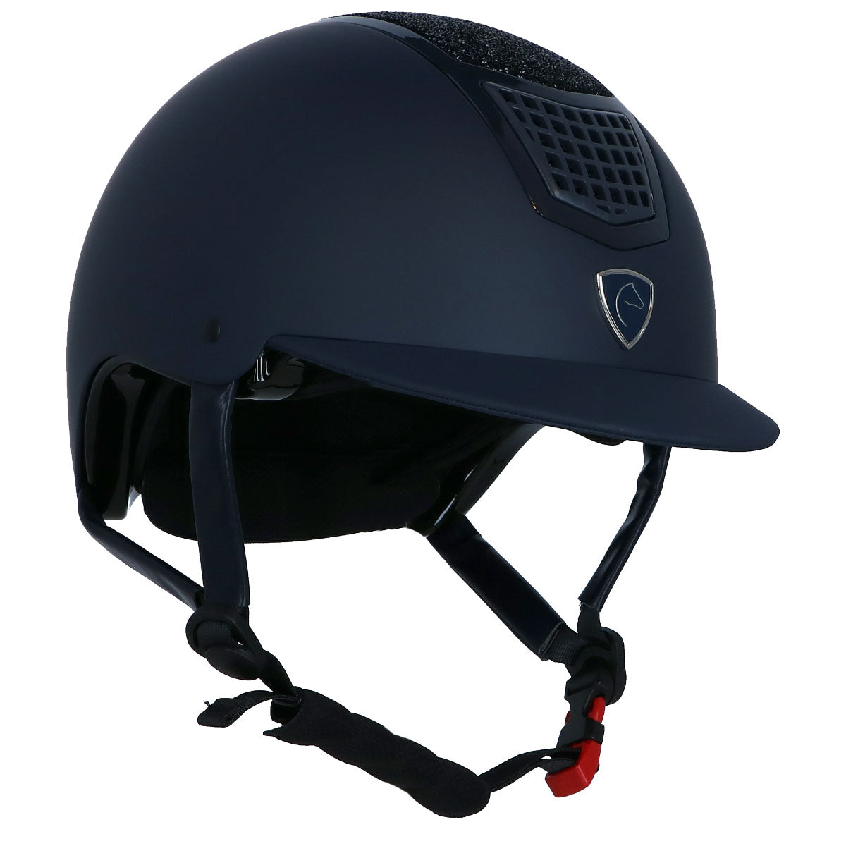 EQUITHÈME Casco da equitazione Airy Blu/Luccicante