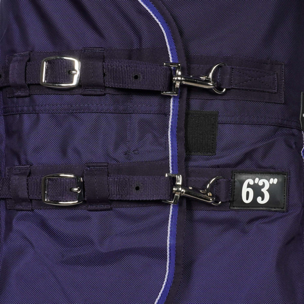 EQUITHÈME Tappeto da Esterno Pro Series Tyrex 1680D 220g con collo Navy