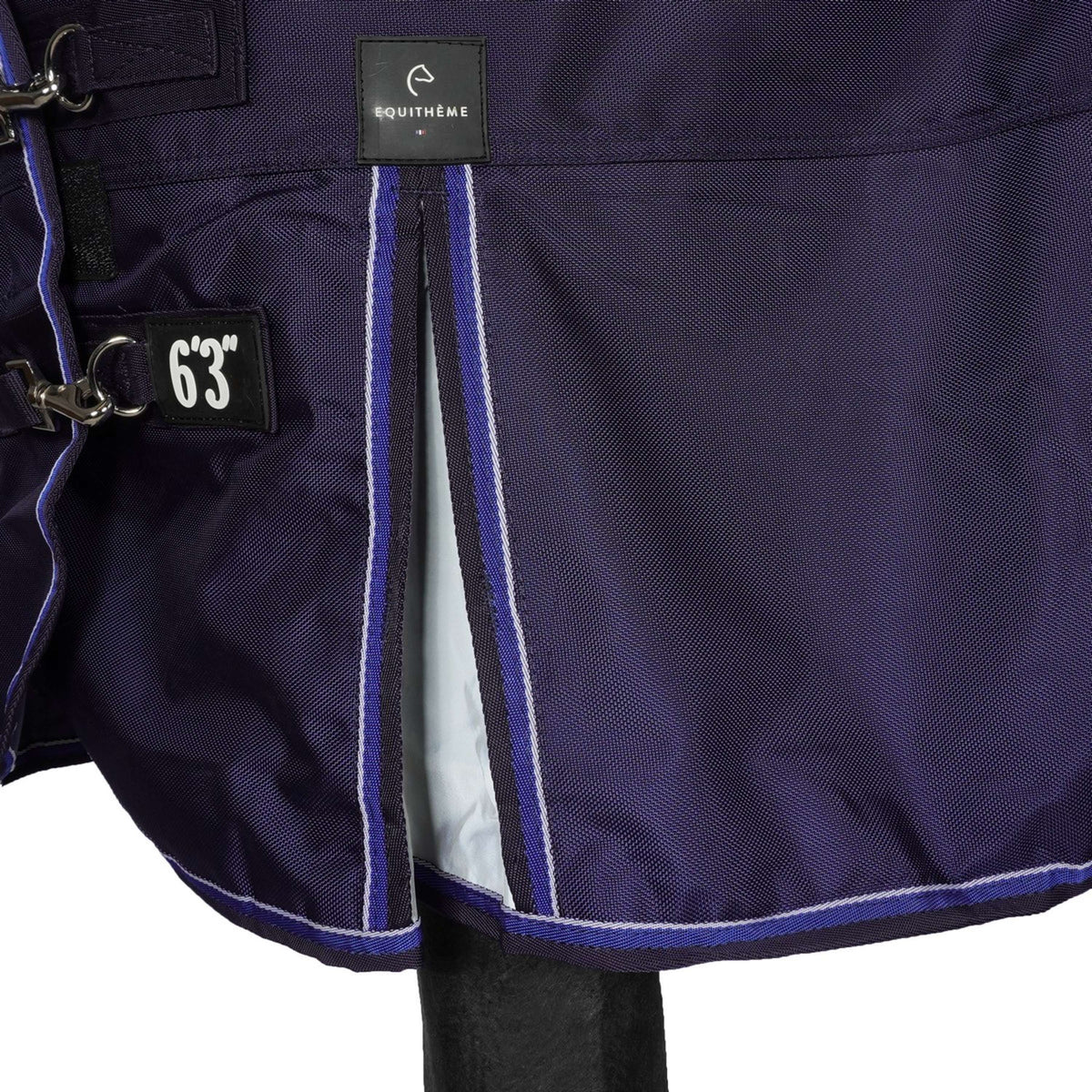 EQUITHÈME Tappeto da Esterno Pro Series Tyrex 1680D 220g con collo Navy