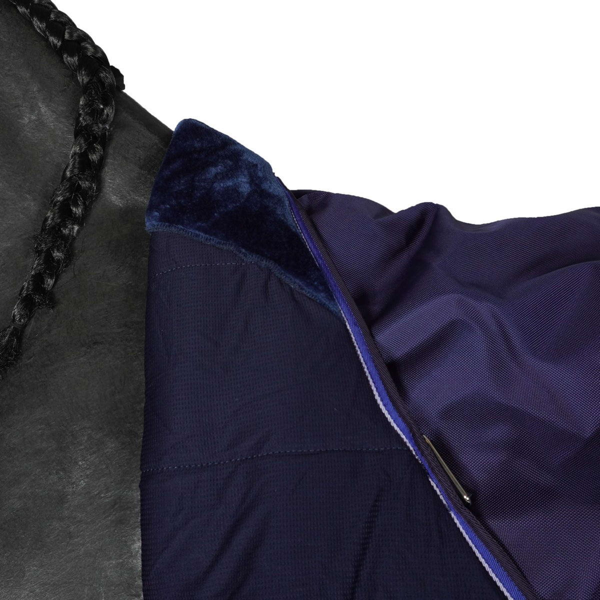 EQUITHÈME Tappeto da Esterno Pro Series Tyrex 1680D 220g con collo Navy