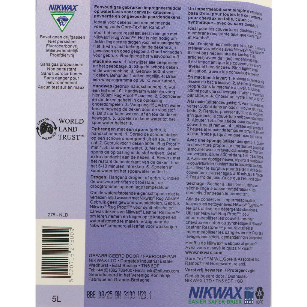 Nikwax Prova del retro