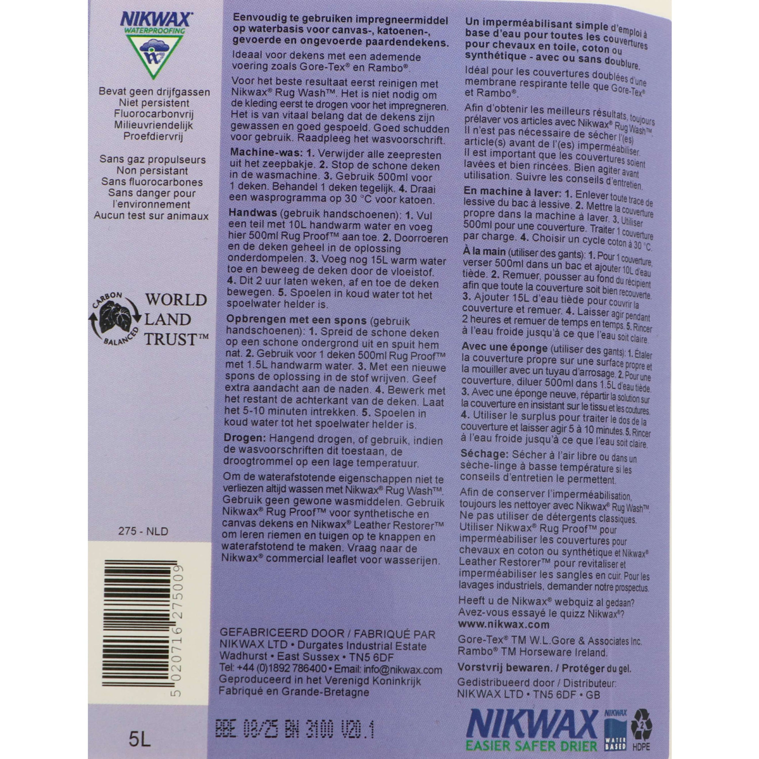 Nikwax Prova del retro Nikwax Prova del retro