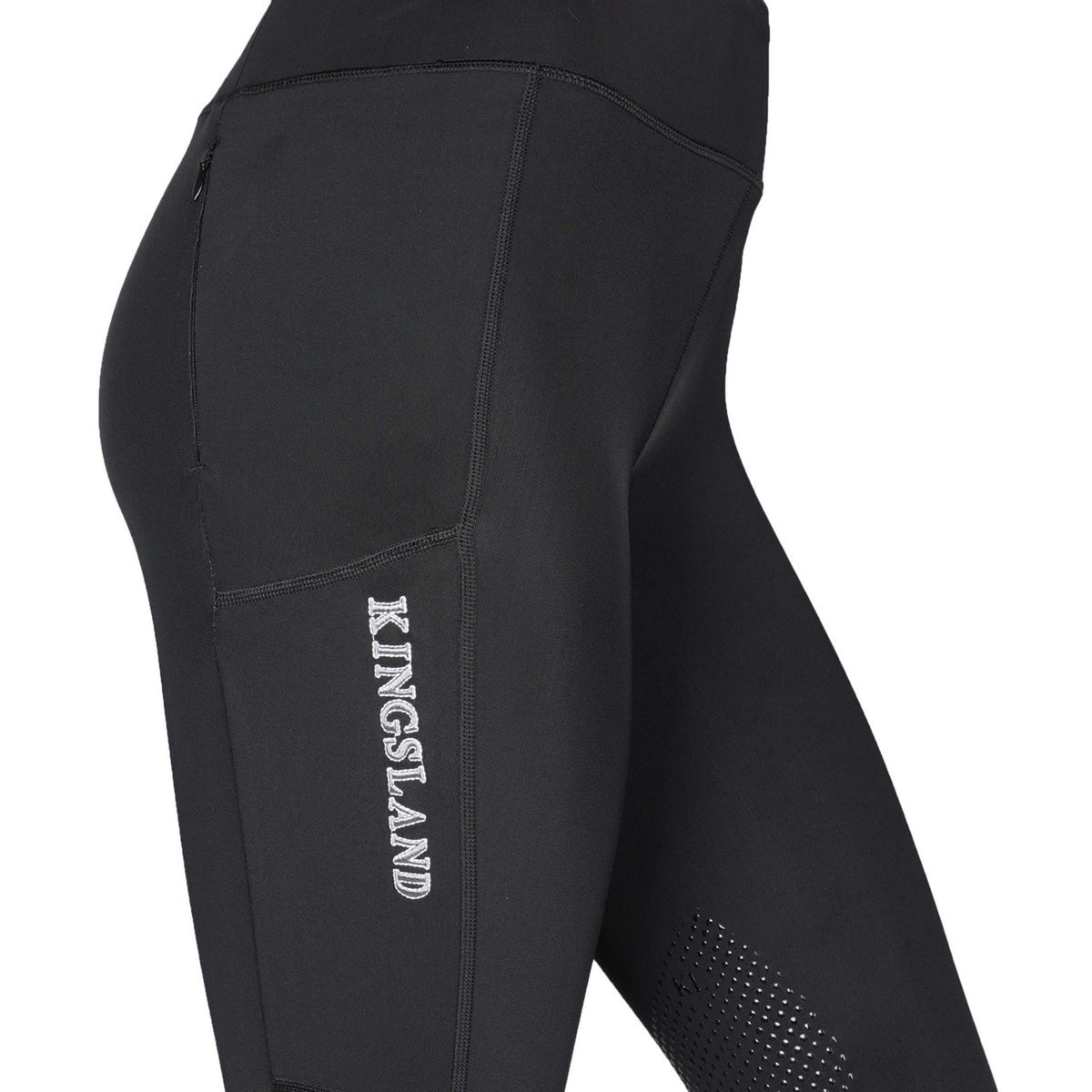 Kingsland Pantaloni da Equitazione Classic Klkatinka F-Tec2 F-Grip Nero