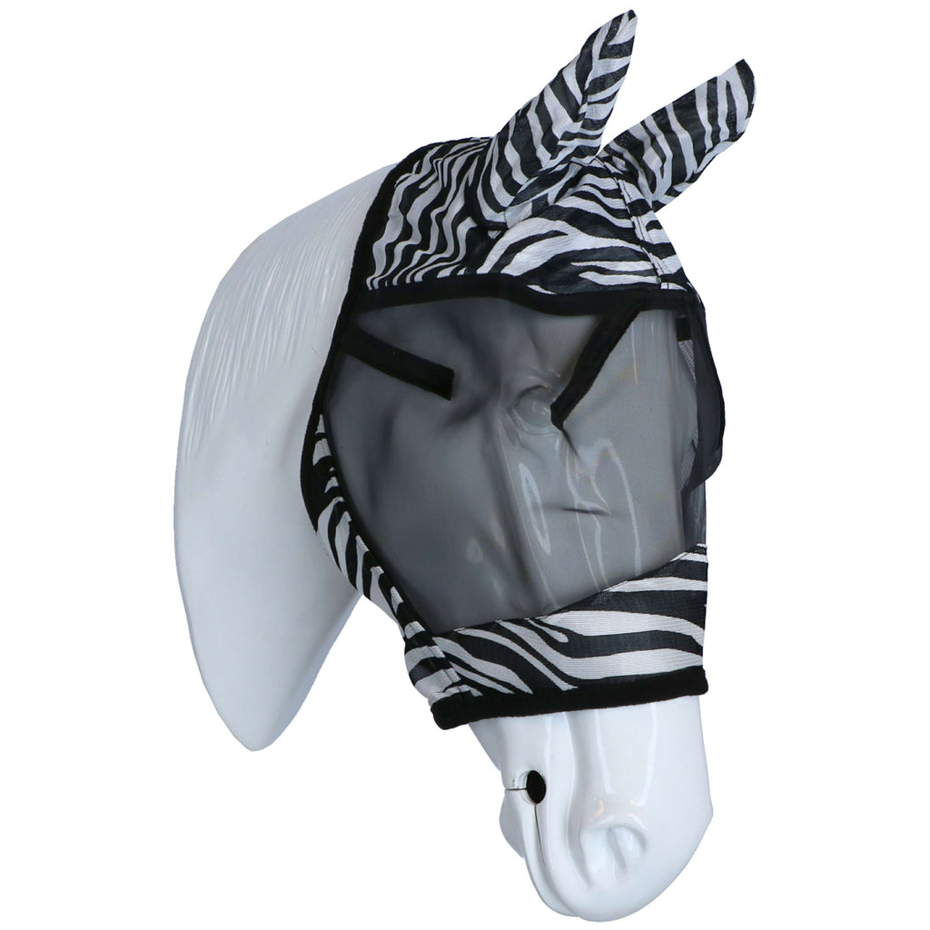 RugBe by Covalliero Maschera antimosche con copriorecchie Zebra Nera