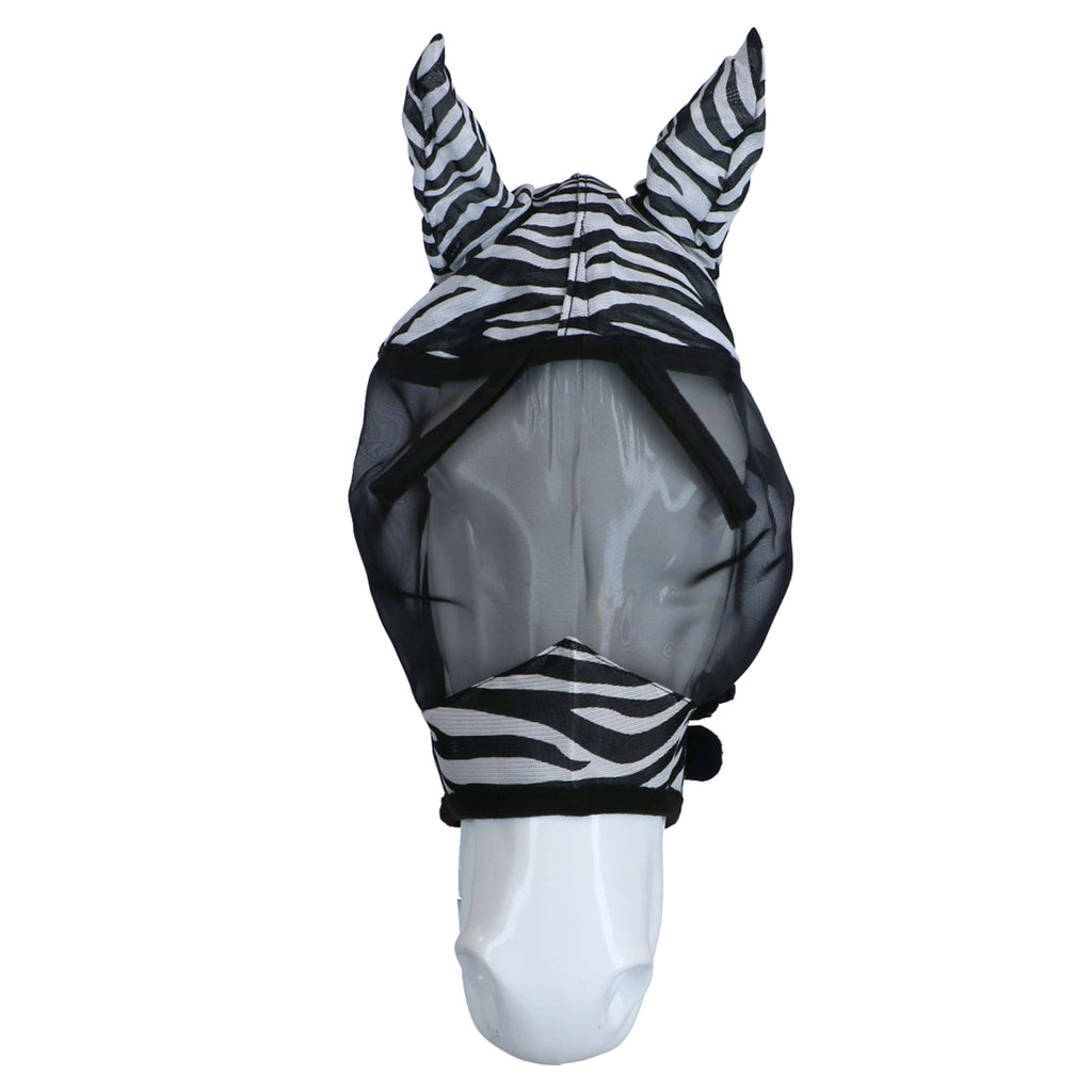 RugBe by Covalliero Maschera antimosche con copriorecchie Zebra Nera
