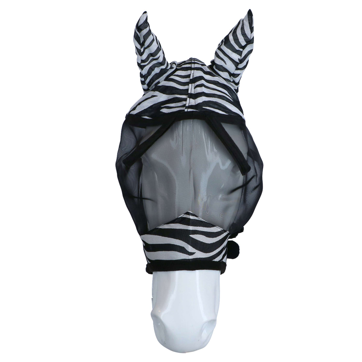 RugBe by Covalliero Maschera antimosche con copriorecchie Zebra Nera
