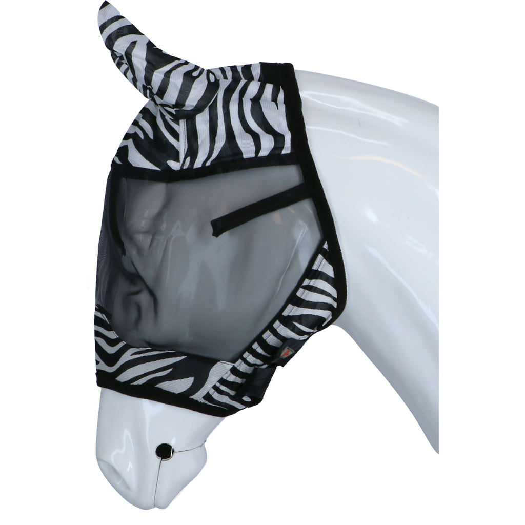 RugBe by Covalliero Maschera antimosche con copriorecchie Zebra Nera