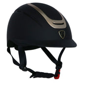 EQUITHÈME Casco da equitazione Honey Nero/Oro rosa