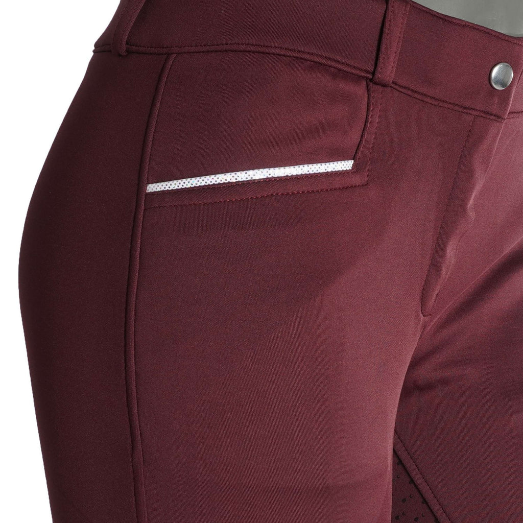 EQUITHÈME Pantaloni da Equitazione Claudine Bordeaux