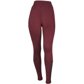 EQUITHÈME Leggings da Equitazione Brigitte Bordeaux