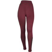 EQUITHÈME Leggings da Equitazione Brigitte Bordeaux