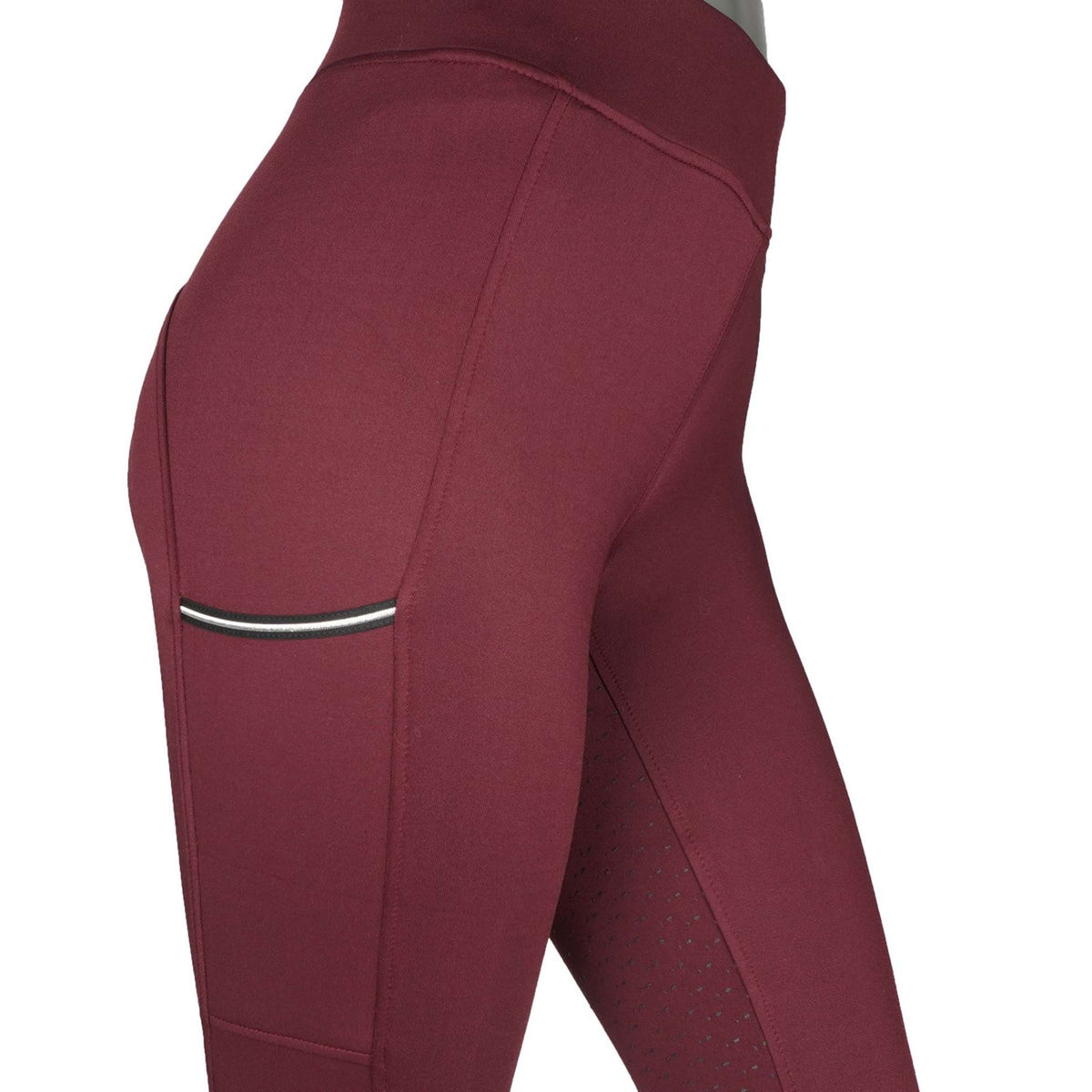 EQUITHÈME Leggings da Equitazione Brigitte Bordeaux