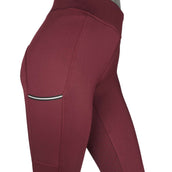 EQUITHÈME Leggings da Equitazione Brigitte Bordeaux