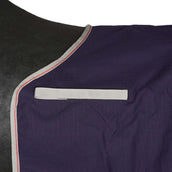 Weatherbeeta Coperta da esercizio Essential Fleece Lined Quarter Blu marino/Argento/Rosso
