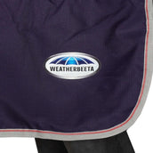 Weatherbeeta Coperta da esercizio Essential Fleece Lined Quarter Blu marino/Argento/Rosso