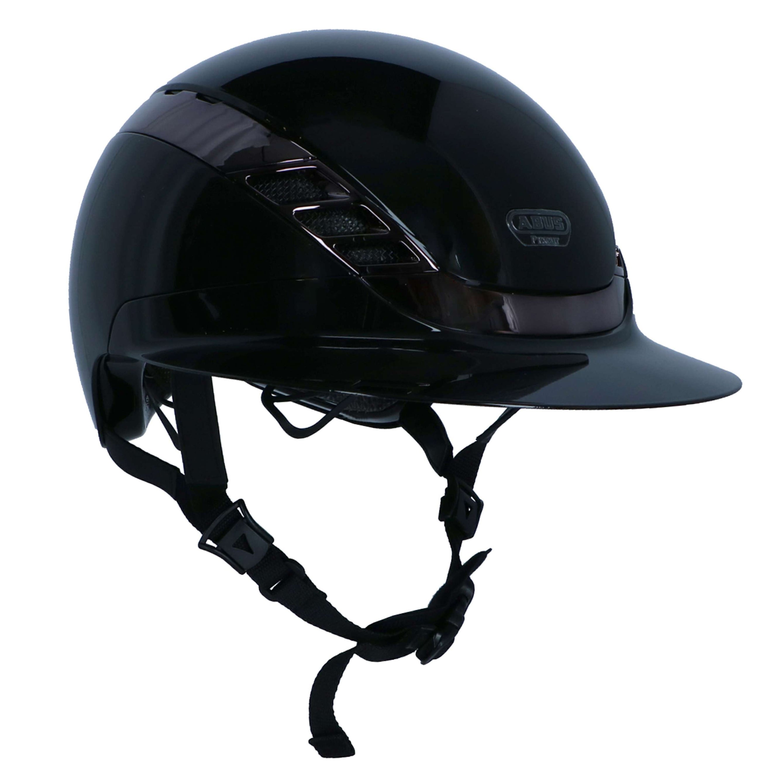 Pikeur Casco da equitazione AirLuxe CHROME L.V. Nero lucido Pikeur Casco da equitazione AirLuxe CHROME L.V. Nero lucido