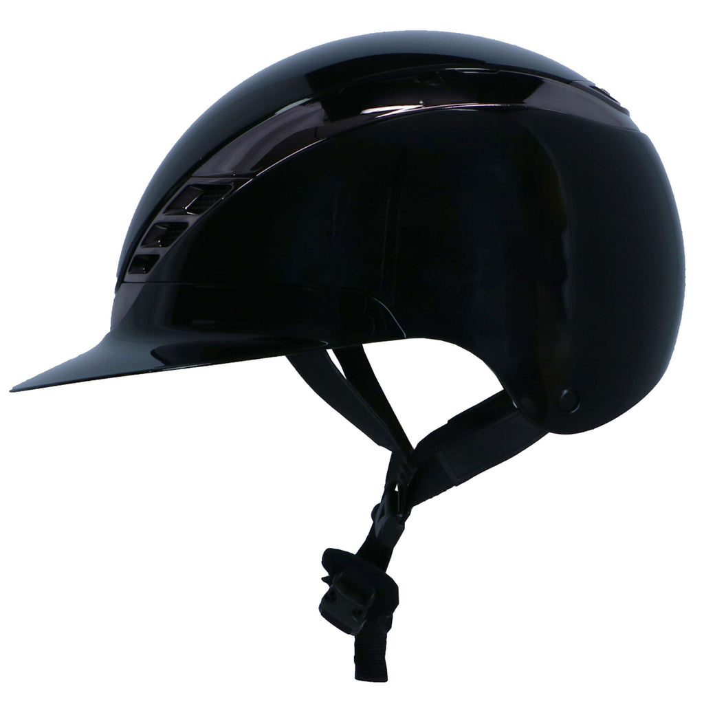 Pikeur Casco da equitazione AirLuxe CHROME L.V. Nero lucido