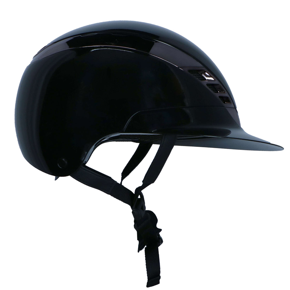 Pikeur Casco da equitazione AirLuxe CHROME L.V. Nero lucido