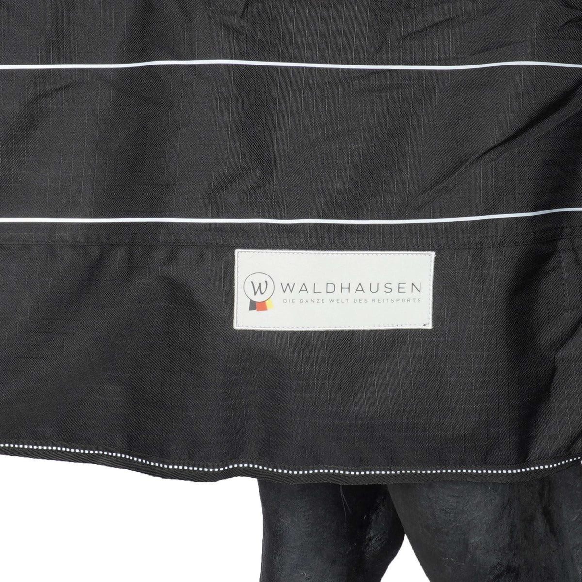 Waldhausen Coperta da giostra Reflex Nero/Grigio Argento