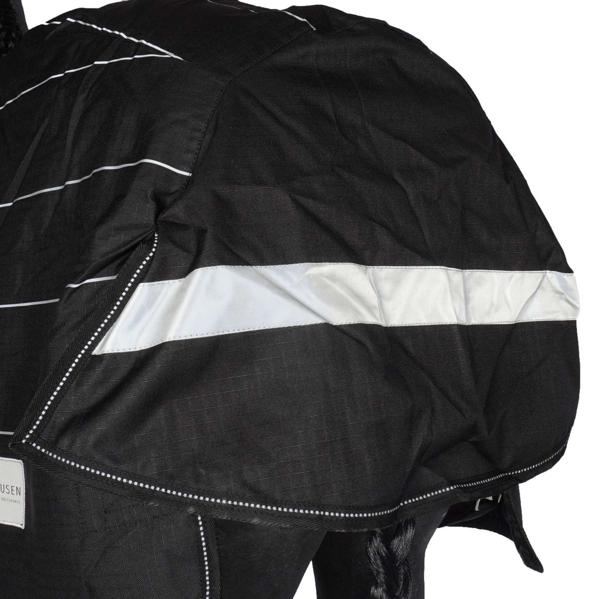 Waldhausen Coperta da giostra Reflex Nero/Grigio Argento