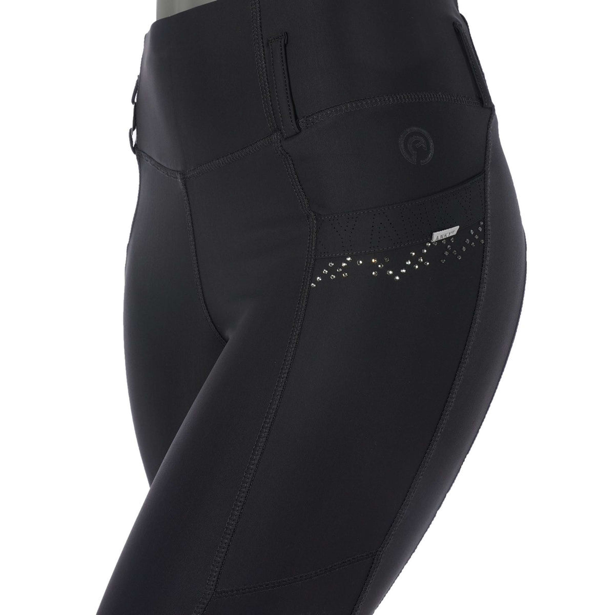 ANKY Leggings da equitazione Trendy C-Wear con grip in silicone Nero